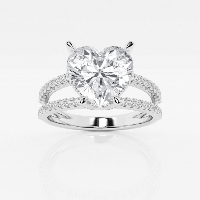 Badgley Mischka Near-Colorless 3 1/3 ctw Heart Lab Grown Diamond  Engagement Ring